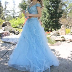 Sherri Hill 51617 light blue prom homecoming gown